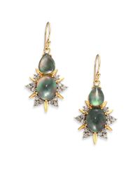 Alexis Bittar | Metallic Elements Azores Black Mother-of-pearl & Crystal Sunburst Drop Earrings | Lyst