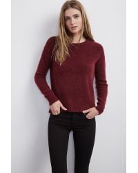 Velvet By Graham & Spencer - Purple Zuly Boucle High/low Sweater - Lyst