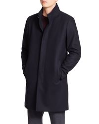 Theory | Blue Belvin Topcoat for Men | Lyst