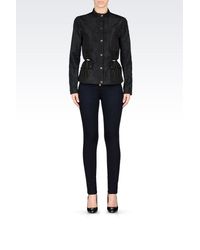 Armani Jeans | Black Blouson In 3D Effect Technical Fabric | Lyst
