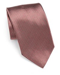 Armani | Red Patterned Silk Tie for Men | Lyst