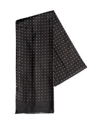 Z Zegna | Black Silk Jacquard Tubular Scarf for Men | Lyst
