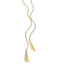 Giles & Brother | Metallic Ray Pave Crystal Lariat Necklace | Lyst