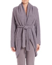 Skin | Gray Bouclé Wrap Cardigan | Lyst