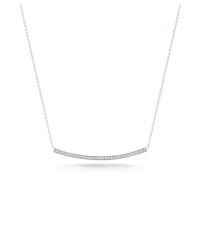 Dana Rebecca | Pink Sylvie Rose Long Bar Necklace In White Gold | Lyst