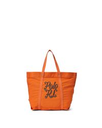 Polo Ralph Lauren | Orange Cotton Canvas Tote | Lyst