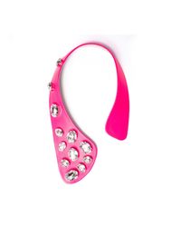 FLorian | Pink Leather Collar | Lyst