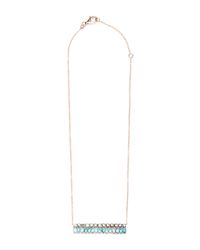 Shawn Ames | Bar Necklace with Opal Doublets and Round Cut Blue Sapphires | Lyst