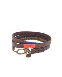 J.Crew | Blue Caputo & Co. Triple-Wrap Leather And Waxed Cord Bracelet for Men | Lyst