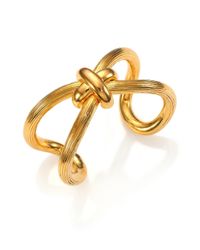 Giles & Brother | Metallic Large X Knot Cuff Bracelet | Lyst