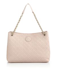Tory Burch | Pink Marion Quilted Chain Shoulder Bag | Lyst