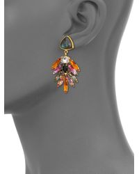 Lizzie Fortunato | Pink Riviera Labradorite & Marquis Chandelier Earrings | Lyst
