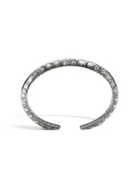 John Hardy | Metallic Slim Kick Cuff With Diamond | Lyst