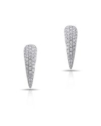 Anne Sisteron - Metallic 14kt White Gold Diamond Horn Stud Earrings - Lyst