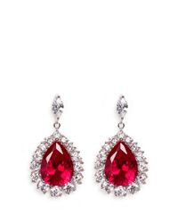CZ by Kenneth Jay Lane | Pink Large Pear-cut Drop Earrings | Lyst