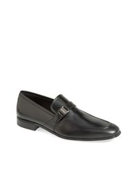 Ferragamo | Black Pinot Leather Loafers for Men | Lyst