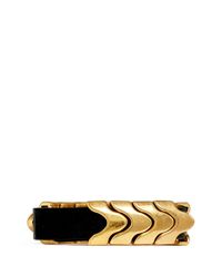 Alexander McQueen | Metallic Snake Chain Leather Bracelet | Lyst