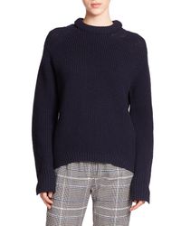 3.1 Phillip Lim | Blue Wool Crewneck Sweater | Lyst