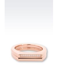 Emporio Armani | Pink Ring | Lyst