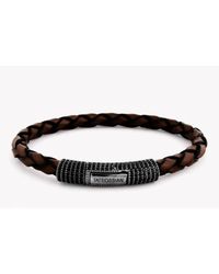 Tateossian - Brown Pop Pavé Scoubidou Bracelet for Men - Lyst