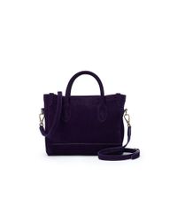 Ralph Lauren | Purple Mini Classic Suede Tote | Lyst