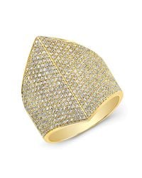 Anne Sisteron | 14kt Yellow Gold Diamond Helmet Ring | Lyst