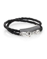 King Baby Studio | Metallic Beaded Double-wrap Leather Bracelet | Lyst