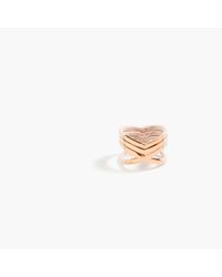 J.Crew | Metallic Eva Fehren Shorty Sergeant Ring Stack (set Of Three) | Lyst