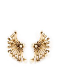 Erickson Beamon | Metallic 'stratosphere' Pearl Crystal Branch Ear Cuffs | Lyst