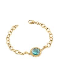 Just Cavalli | Blue Just Queen Silvertone Bracelet W/crystal | Lyst