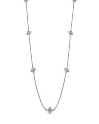 Eddie Borgo | Metallic Pave Crystal Double-cone Station Necklace | Lyst