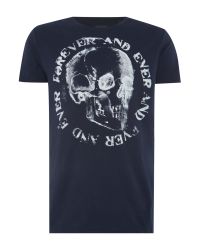 DIESEL | Blue T-isem Regular Fit Skull Graphic T Shirt for Men | Lyst