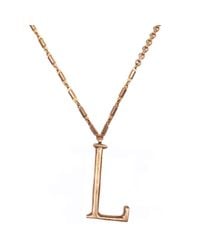 Lulu Frost - Pink Plaza Letter L Necklace - Lyst