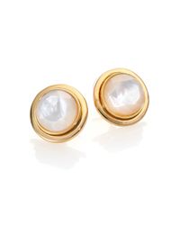 kate spade new york | Metallic Polish Up Mother-of-pearl Stud Earrings | Lyst