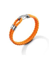 John Hardy | Hook Station Bracelet On Orange Leather Cord for Men | Lyst
