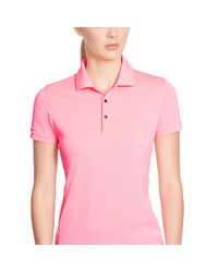 Ralph Lauren | Pink Mesh-panel Polo Shirt | Lyst