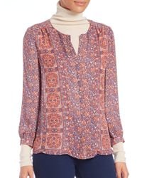 Joie | Multicolor Pazima Floral-print Silk Top | Lyst