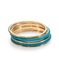 Michael Kors | Metallic Twotone Bangle Bracelet Set | Lyst