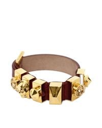 Alexander McQueen | Red Metal Loop Bracelet | Lyst