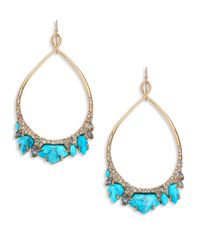 Alexis Bittar | Blue Miss Havisham Jagged Howlite Turquoise & Crystal Twisted Teardrop Earrings | Lyst
