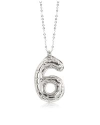 MM6 by Maison Martin Margiela | Metallic Logo Number 6 Copper Women'S Necklace | Lyst
