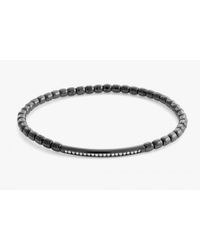 Tateossian | Gold Luxe Bracelet In 18k Black Gold With White Diamonds for Men | Lyst