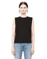 Alexander Wang | Black Classic High Neck Flared Tank | Lyst