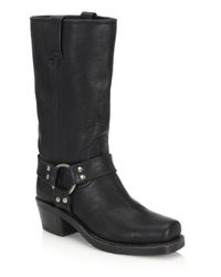 Frye | Black Harness Leather Boots | Lyst