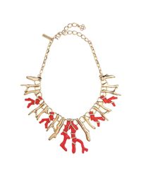 Oscar de la Renta | Red Coral Shaped Necklace | Lyst