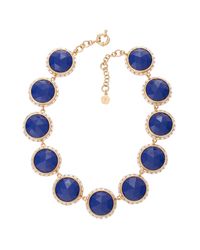 Trina Turk | Blue Lg Round Set Stones In Crystal Bezel | Lyst