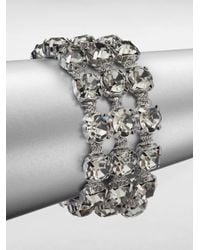 ABS By Allen Schwartz | Metallic Faceted Multi-row Bracelet | Lyst