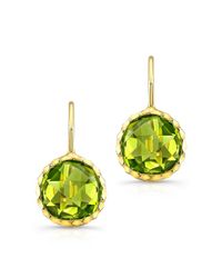 Anne Sisteron - 14kt Yellow Gold Peridot Earrings - Lyst