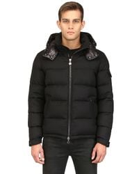 Moncler | Black Montgenevre Light Flannel Down Jacket | Lyst