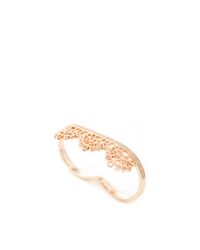 Joelle Jewellery | Metallic 18K Pink Gold Lace Crown Ring | Lyst